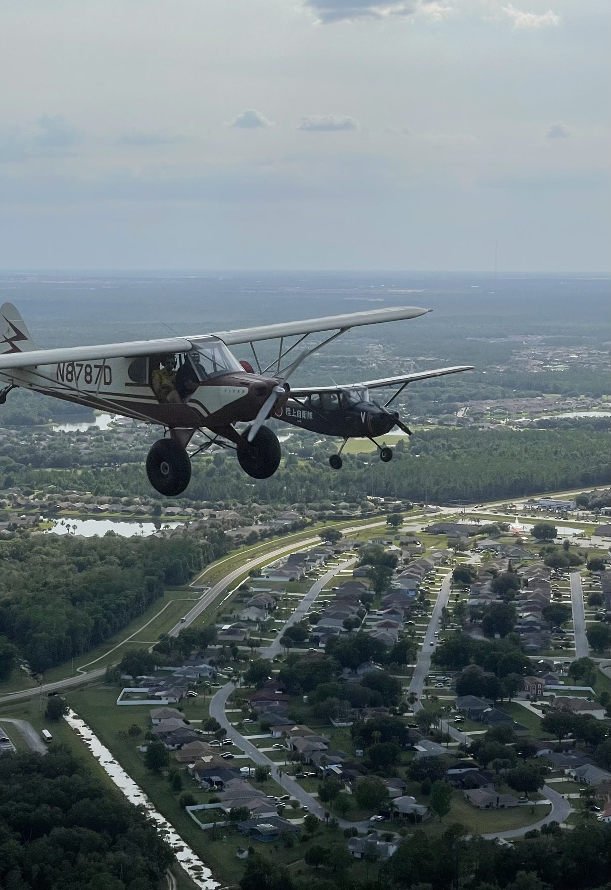 A Super Cub over St. Cloud
