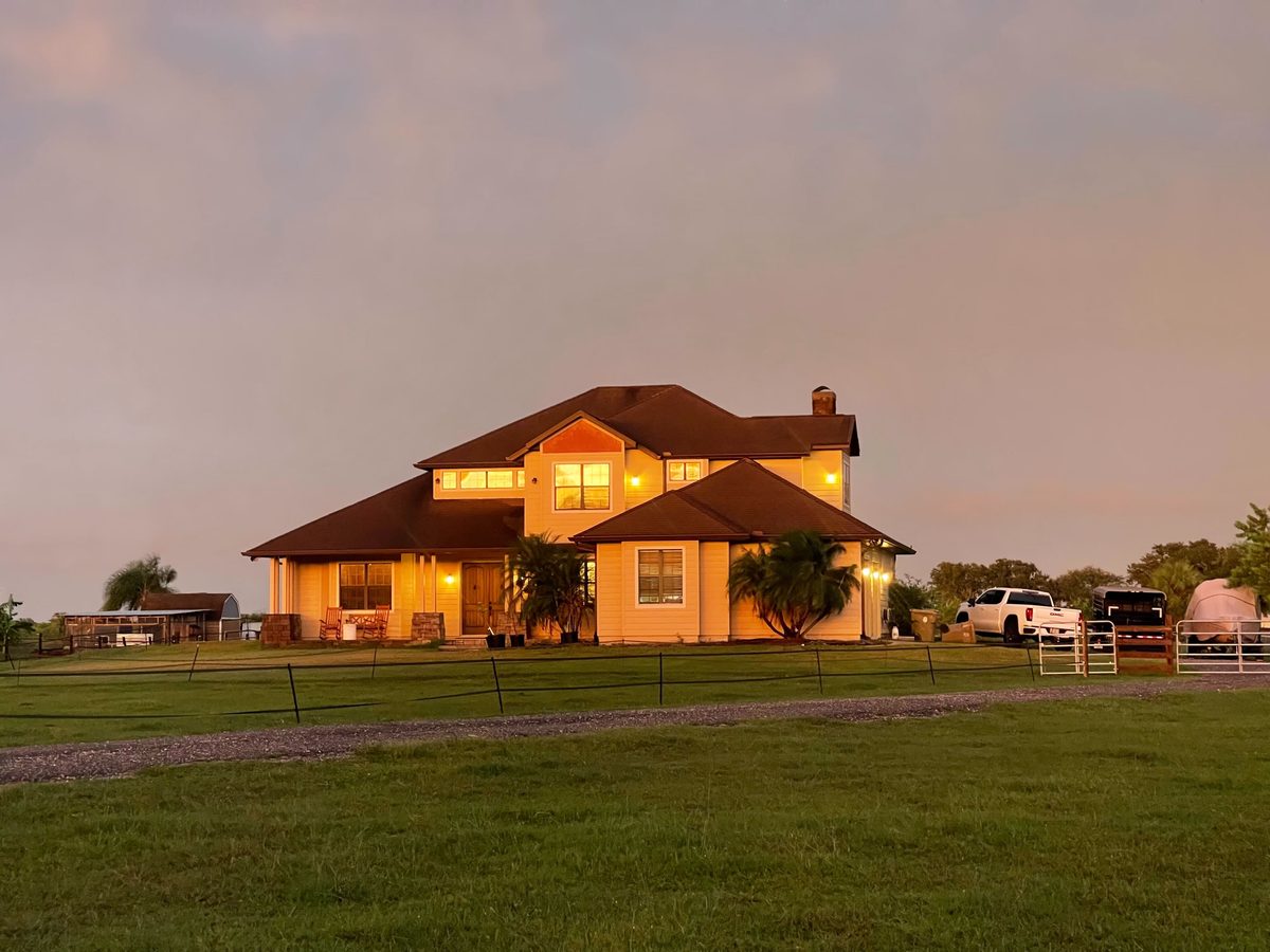Ranch Estate at Dusk